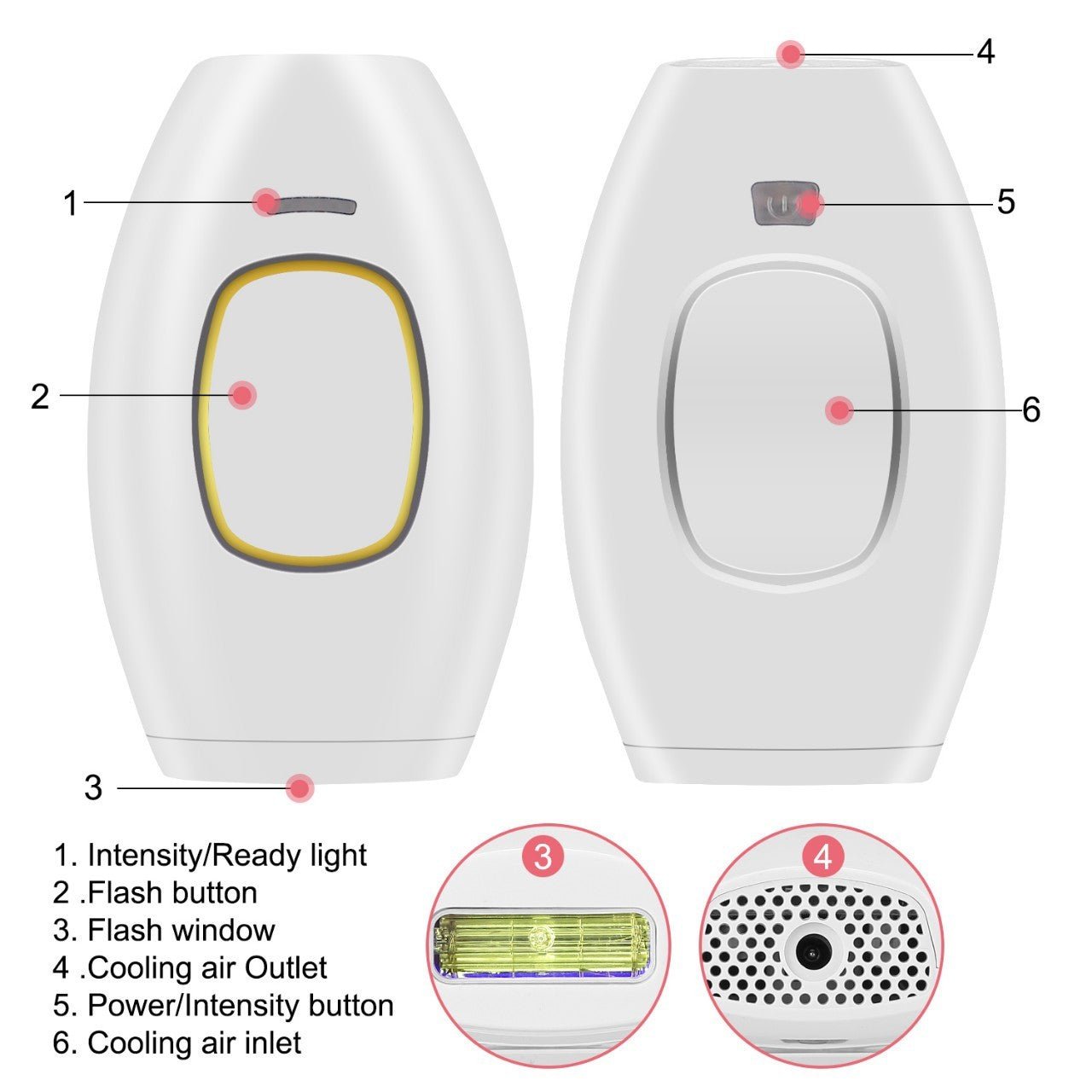Freezing Point Laser Hair Removal Apparatus Handheld Facial Whole Body Beauty Apparatus Female ipl Photon Laser Hair Removal Apparatus - Urban Glow Mama