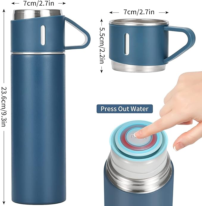 Premium Vacuum Flask Set – Stainless Steel Insulated Bottles for Hot & Cold Drinks Urban Glow Mama